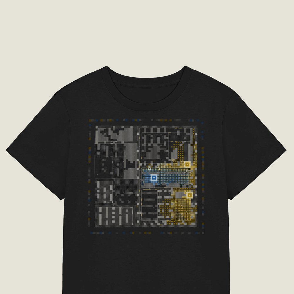 Diffusion on a black Women's organic tee