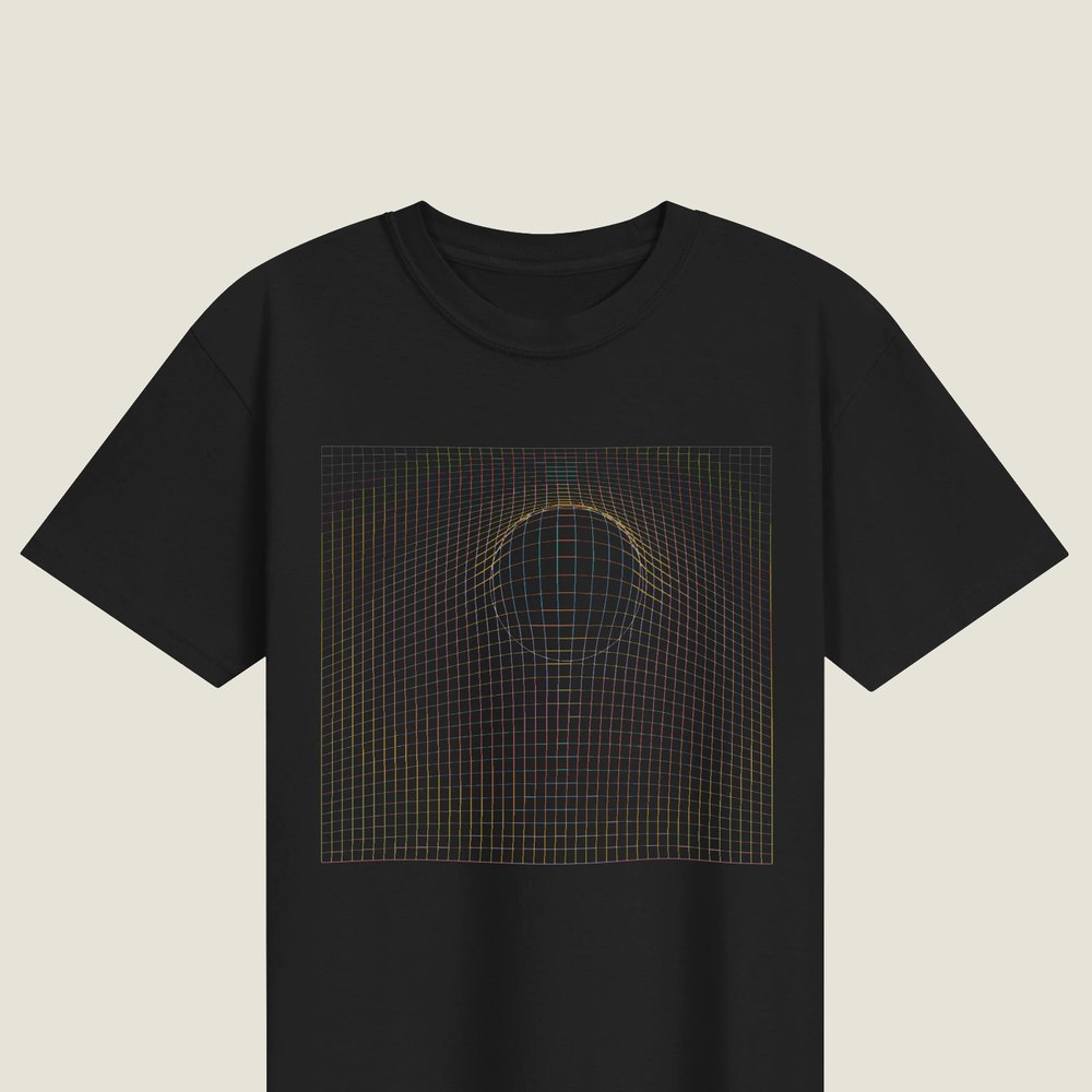 Threads Give Way on a black Men's heavyweight tee