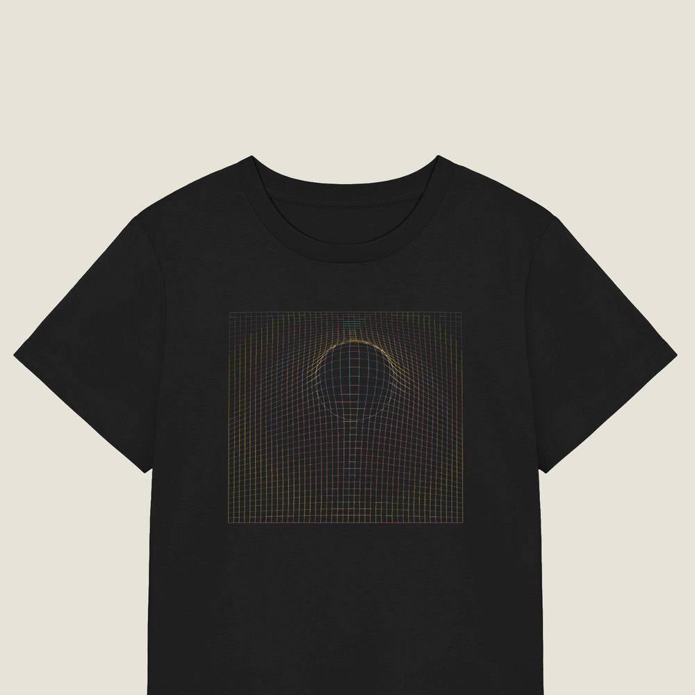 Threads Give Way on a black Women's organic tee