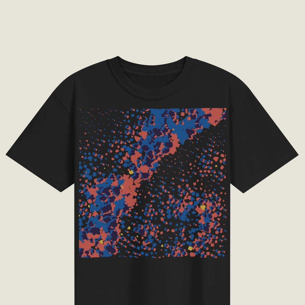 Flux on a black Men's heavyweight tee