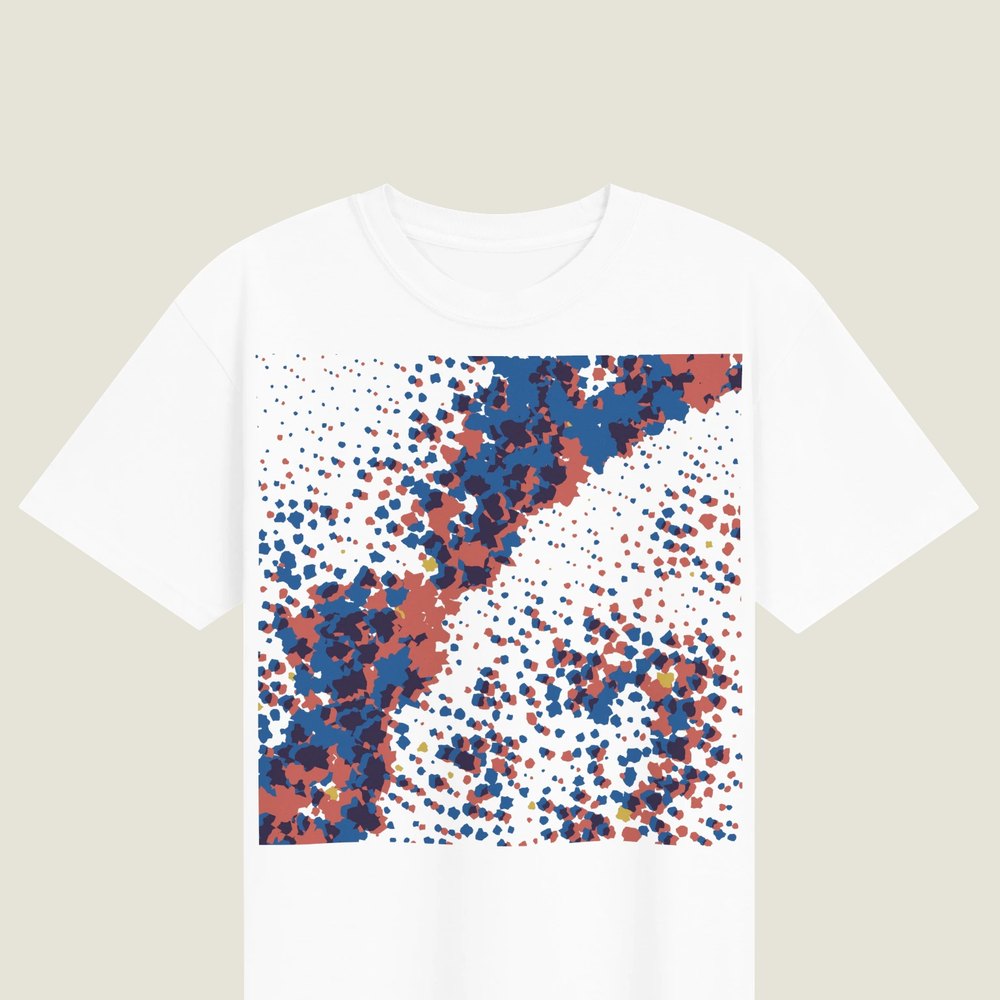 Flux on a white Men's heavyweight tee
