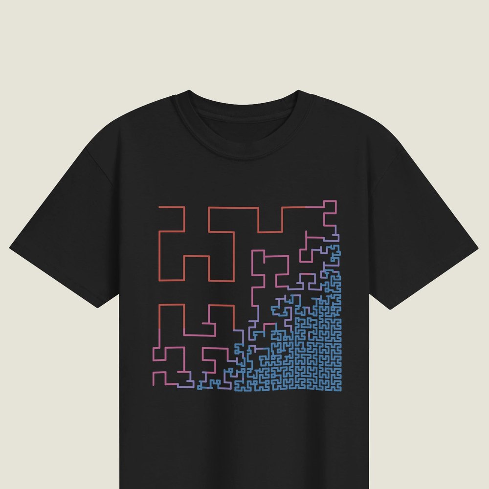 The Deepening Fold on a black Men's heavyweight tee