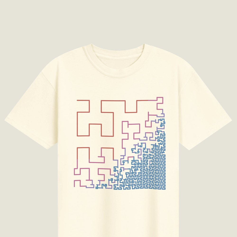 The Deepening Fold on a ivory Men's heavyweight tee