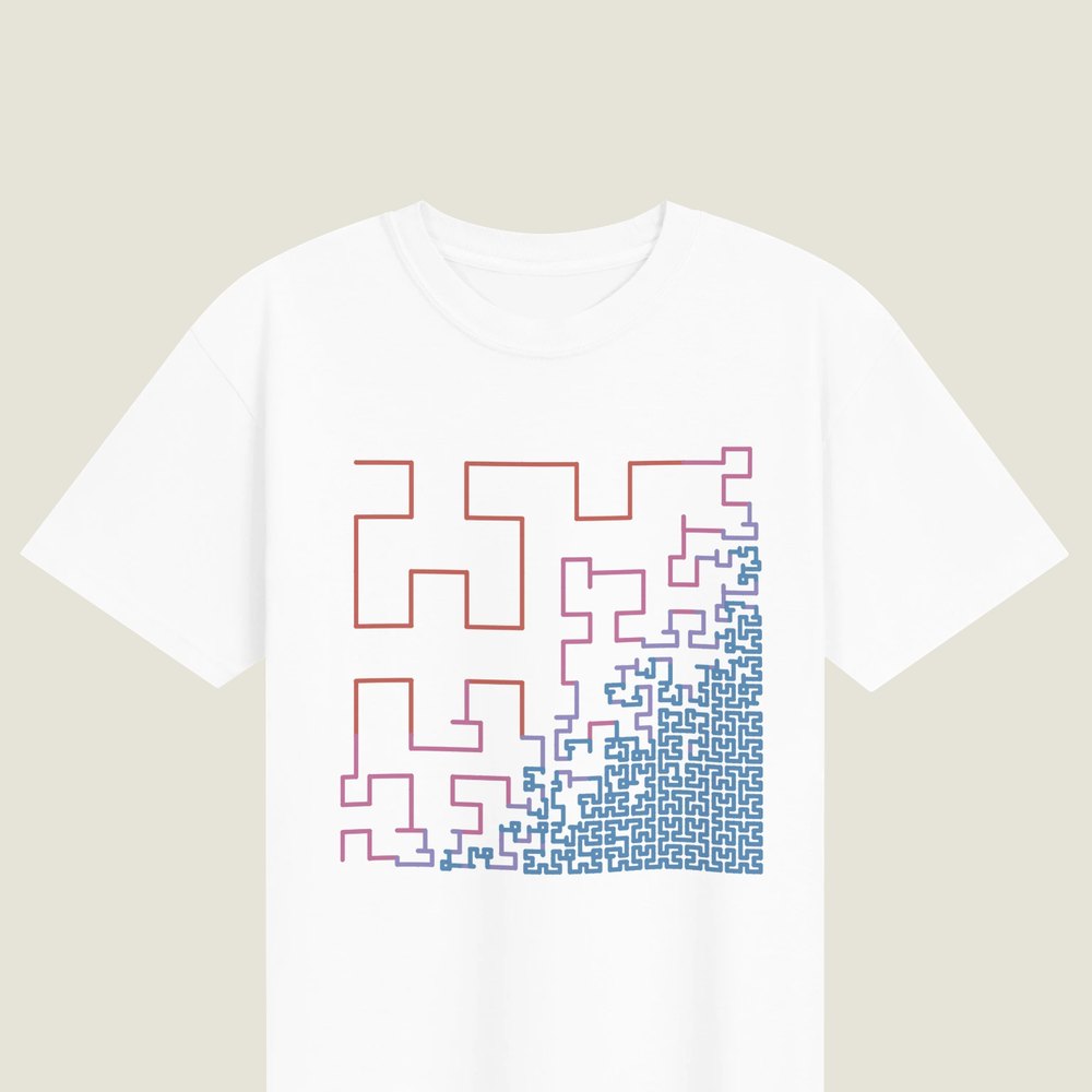 The Deepening Fold on a white Men's heavyweight tee