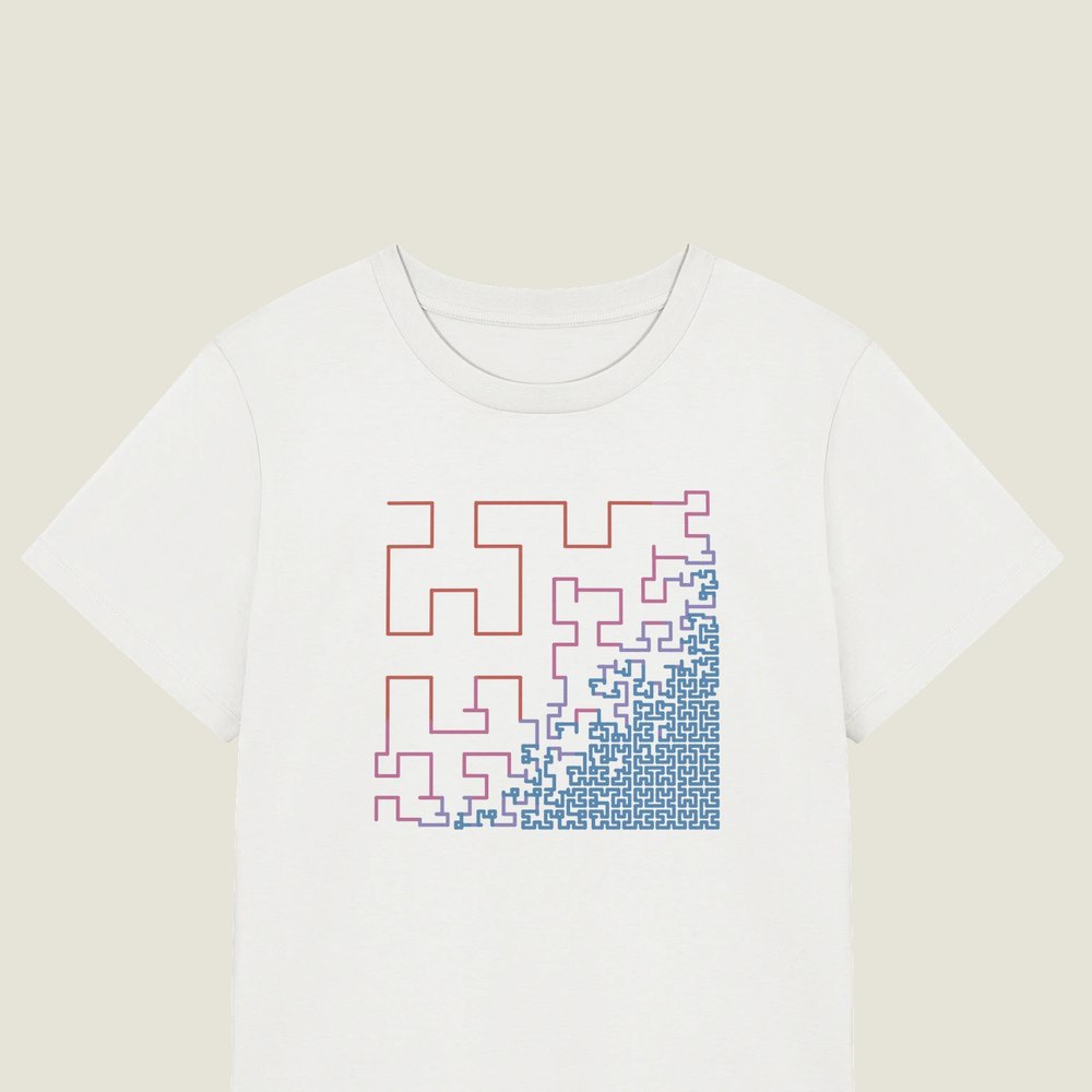 The Deepening Fold on a ivory Women's organic tee